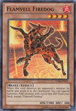 Flamvell Firedog (TU08-EN015) - Turbo Pack: Booster Eight Unlimited Turbo Pack: Booster Eight Yugioh Single Squirtle Squad Card Shop.