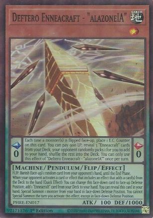 Deftero Enneacraft - "alazoneIA" (Super Rare) (PHRE-EN017) - Phantom Revenge 1st Edition Phantom Revenge Yugioh Single Squirtle Squad Card Shop.