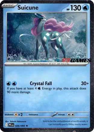 Suicune (EB Games Exclusive) 026 - Holofoil Miscellaneous Cards & Products - Rare Miscellaneous Cards & Products Pokemon Single Squirtle Squad Card Shop.