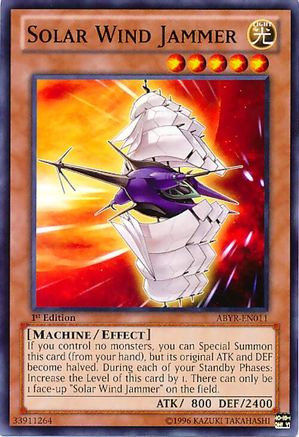 Solar Wind Jammer (ABYR-EN011) - Abyss Rising 1st Edition Abyss Rising Yugioh Single Squirtle Squad Card Shop.