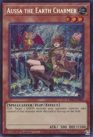Aussa the Earth Charmer (CH02-EN004) - THE CHRONICLES DECK: Spirit Charmers (All-Foil Edition) 1st Edition THE CHRONICLES DECK: Spirit Charmers (All-Foil Edition) Yugioh Single Squirtle Squad Card Shop.