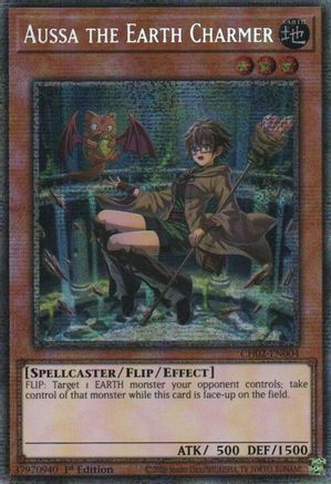Aussa the Earth Charmer (Starlight Rare (CH02-EN004) - THE CHRONICLES DECK: Spirit Charmers (All-Foil Edition) 1st Edition THE CHRONICLES DECK: Spirit Charmers (All-Foil Edition) Yugioh Single Squirtle Squad Card Shop.