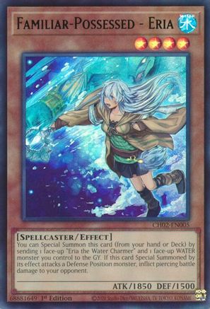 Familiar-Possessed - Eria (CH02-EN005) - THE CHRONICLES DECK: Spirit Charmers (All-Foil Edition) 1st Edition THE CHRONICLES DECK: Spirit Charmers (All-Foil Edition) Yugioh Single Squirtle Squad Card Shop.