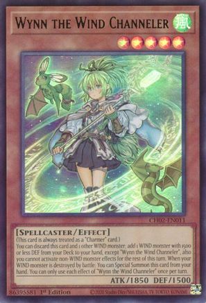 Wynn the Wind Channeler (CH02-EN011) - THE CHRONICLES DECK: Spirit Charmers (All-Foil Edition) 1st Edition THE CHRONICLES DECK: Spirit Charmers (All-Foil Edition) Yugioh Single Squirtle Squad Card Shop.