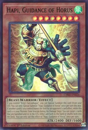 Hapi, Guidance of Horus (CH02-EN024) - THE CHRONICLES DECK: Spirit Charmers (All-Foil Edition) 1st Edition THE CHRONICLES DECK: Spirit Charmers (All-Foil Edition) Yugioh Single Squirtle Squad Card Shop.
