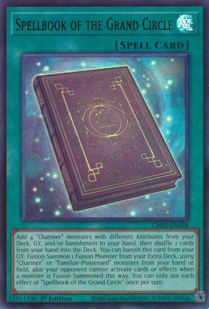 Spellbook of the Grand Circle (Ultra Rare) (CH02-EN028) - THE CHRONICLES DECK: Spirit Charmers (All-Foil Edition) 1st Edition THE CHRONICLES DECK: Spirit Charmers (All-Foil Edition) Yugioh Single Squirtle Squad Card Shop.