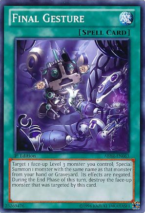 Final Gesture (ABYR-EN063) - Abyss Rising Unlimited Abyss Rising Yugioh Single Squirtle Squad Card Shop.