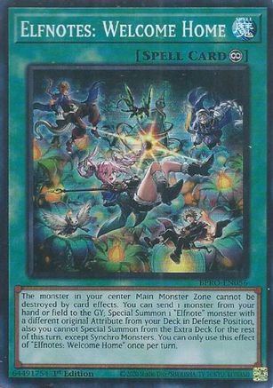 Elfnotes: Welcome Home (BPRO-EN056) - Burst Protocol 1st Edition Burst Protocol Yugioh Single Squirtle Squad Card Shop.