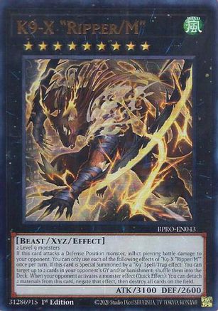 K9-X "Ripper/M" (BPRO-EN043) - Burst Protocol 1st Edition Burst Protocol Yugioh Single Squirtle Squad Card Shop.