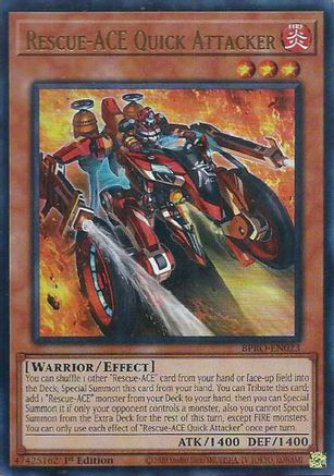Rescue-ACE Quick Attacker (BPRO-EN023) - Burst Protocol 1st Edition Burst Protocol Yugioh Single Squirtle Squad Card Shop.
