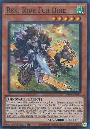 Rex, Ride Fur Hire (BPRO-EN017) - Burst Protocol 1st Edition Burst Protocol Yugioh Single Squirtle Squad Card Shop.