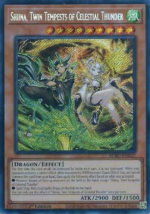 Shiina, Twin Tempests of Celestial Thunder (BPRO-EN027) - Burst Protocol 1st Edition Burst Protocol Yugioh Single Squirtle Squad Card Shop.