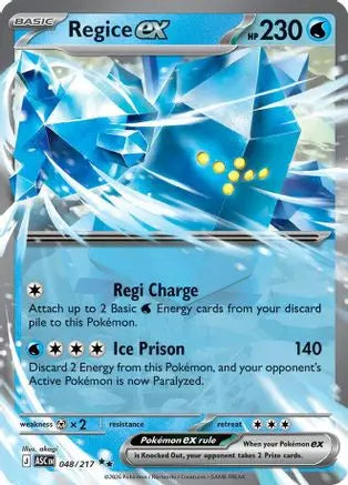 Regice ex 048/217 – Ascended Heroes – Holo ME: Ascended Heroes Pokemon Single Squirtle Squad Card Shop.