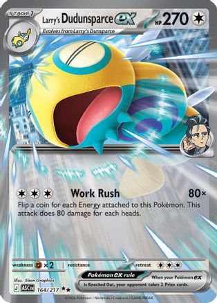 Larry's Dudunsparce ex 164 - Holofoil ME Ascended Heroes - Double Rare ME: Ascended Heroes Pokemon Single Squirtle Squad Card Shop.