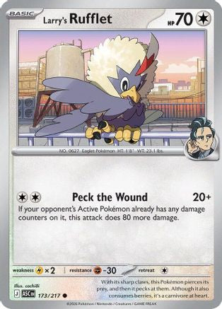 Larry's Rufflet 173 - Reverse Holofoil ME Ascended Heroes - Common ME: Ascended Heroes Pokemon Single Squirtle Squad Card Shop.