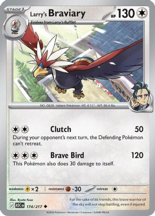 Larry's Braviary 174 - Reverse Holofoil ME Ascended Heroes - Uncommon ME: Ascended Heroes Pokemon Single Squirtle Squad Card Shop.