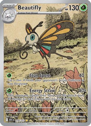 Beautifly 219/217 - Holofoil ME Ascended Heroes - Illustration Rare ME: Ascended Heroes Pokemon Single Squirtle Squad Card Shop.