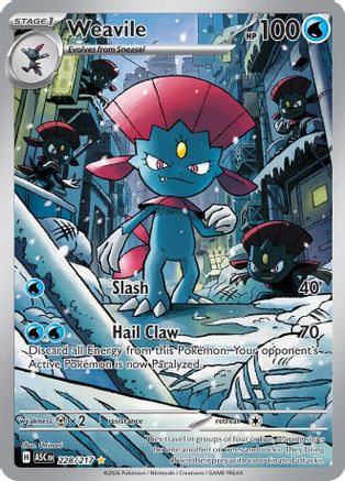 Weavile 228/217 - Holofoil ME Ascended Heroes - Illustration Rare