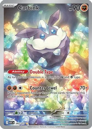Carbink 242/217 - Holofoil ME Ascended Heroes - Illustration Rare ME: Ascended Heroes Pokemon Single Squirtle Squad Card Shop.