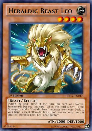 Heraldic Beast Leo (CBLZ-EN017) - Cosmo Blazer 1st Edition Cosmo Blazer Yugioh Single Squirtle Squad Card Shop.