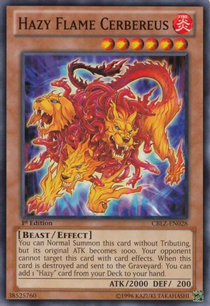 Hazy Flame Cerbereus (CBLZ-EN028) - Cosmo Blazer 1st Edition Cosmo Blazer Yugioh Single Squirtle Squad Card Shop.
