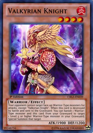 Valkyrian Knight (CBLZ-EN039) - Cosmo Blazer 1st Edition Cosmo Blazer Yugioh Single Squirtle Squad Card Shop.