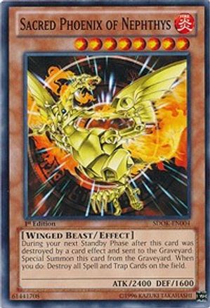 Sacred Phoenix of Nephthys (SDOK-EN004) - Structure Deck: Onslaught of the Fire Kings 1st Edition Structure Deck: Onslaught of the Fire Kings Yugioh Single Squirtle Squad Card Shop.