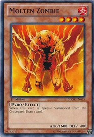 Molten Zombie (SDOK-EN015) - Structure Deck: Onslaught of the Fire Kings 1st Edition Structure Deck: Onslaught of the Fire Kings Yugioh Single Squirtle Squad Card Shop.