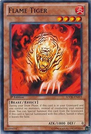 Flame Tiger (SDOK-EN019) - Structure Deck: Onslaught of the Fire Kings 1st Edition Structure Deck: Onslaught of the Fire Kings Yugioh Single Squirtle Squad Card Shop.