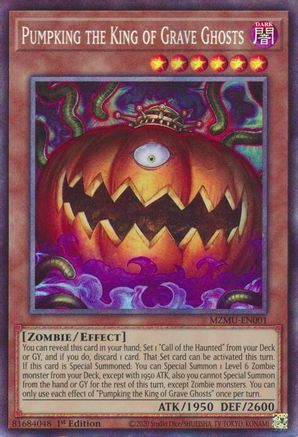 Pumpking the King of Grave Ghosts (Collector's Rare) (MZMU-EN001) - Maze of Muertos 1st Edition Maze of Muertos Yugioh Single Squirtle Squad Card Shop.