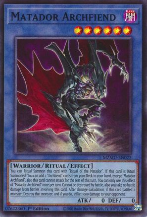Matador Archfiend (MZMU-EN022) - Maze of Muertos 1st Edition Maze of Muertos Yugioh Single Squirtle Squad Card Shop.