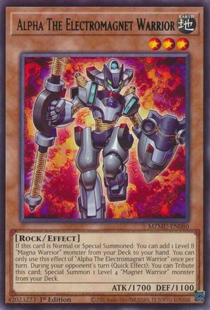 Alpha The Electromagnet Warrior (MZMU-EN080) - Maze of Muertos 1st Edition Maze of Muertos Yugioh Single Squirtle Squad Card Shop.