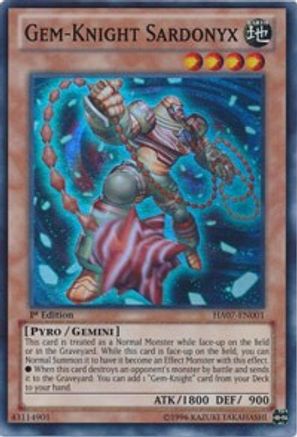 Gem-Knight Sardonyx (HA07-EN001) - Hidden Arsenal 7: Knight of Stars 1st Edition Hidden Arsenal 7: Knight of Stars Yugioh Single Squirtle Squad Card Shop.