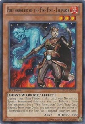 Brotherhood of the Fire Fist - Leopard (LTGY-EN027) - Lord of the Tachyon Galaxy Unlimited Lord of the Tachyon Galaxy Yugioh Single Squirtle Squad Card Shop.