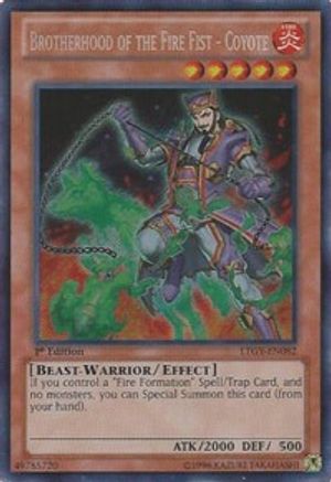 Brotherhood of the Fire Fist - Coyote (LTGY-EN082) - Lord of the Tachyon Galaxy Unlimited Lord of the Tachyon Galaxy Yugioh Single Squirtle Squad Card Shop.