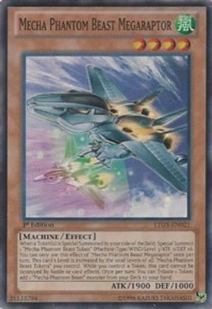 Mecha Phantom Beast Megaraptor (LTGY-EN021) - Lord of the Tachyon Galaxy 1st Edition Lord of the Tachyon Galaxy Yugioh Single Squirtle Squad Card Shop.