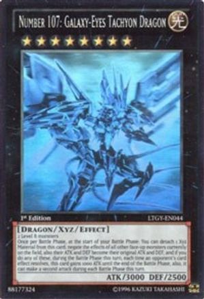 Number 107: Galaxy-Eyes Tachyon Dragon (Ghost Rare) (LTGY-EN044) - Lord of the Tachyon Galaxy Unlimited Lord of the Tachyon Galaxy Yugioh Single Squirtle Squad Card Shop.