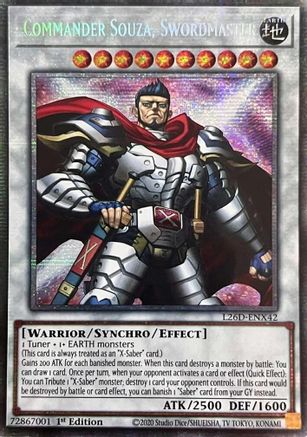 Commander Souza, Swordmaster (Starlight Rare) (L26D-ENX42) - Legendary Modern Decks 2026 1st Edition Legendary Modern Decks 2026 Yugioh Single Squirtle Squad Card Shop.