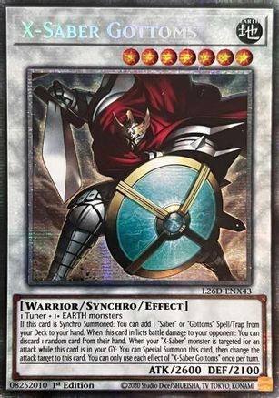 X-Saber Gottoms (Starlight Rare) (L26D-ENX43) - Legendary Modern Decks 2026 1st Edition Legendary Modern Decks 2026 Yugioh Single Squirtle Squad Card Shop.