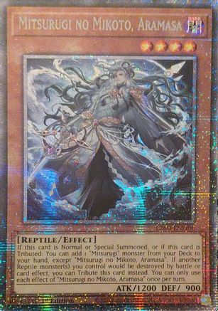 Mitsurugi no Mikoto, Aramasa (Starlight Rare) (L26D-ENM06) - Legendary Modern Decks 2026 1st Edition Legendary Modern Decks 2026 Yugioh Single Squirtle Squad Card Shop.