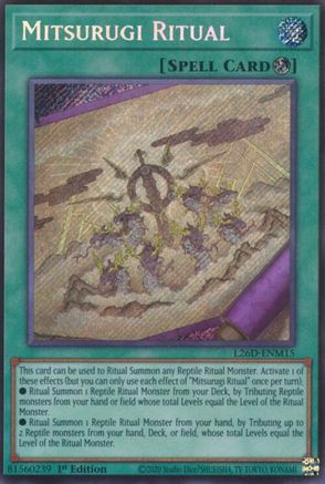 Mitsurugi Ritual (Secret Rare) (L26D-ENM15) - Legendary Modern Decks 2026 1st Edition Legendary Modern Decks 2026 Yugioh Single Squirtle Squad Card Shop.