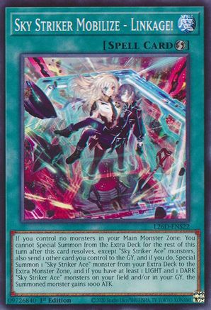 Sky Striker Mobilize - Linkage! (L26D-ENS22) - Legendary Modern Decks 2026 1st Edition Legendary Modern Decks 2026 Yugioh Single Squirtle Squad Card Shop.