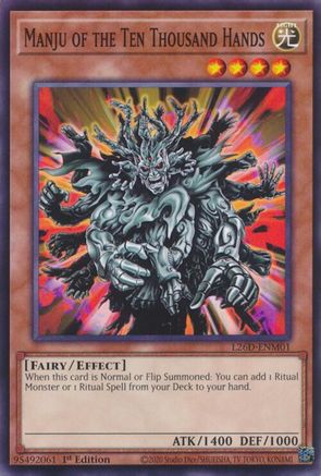 Manju of the Ten Thousand Hands (L26D-ENM01) - Legendary Modern Decks 2026 1st Edition Legendary Modern Decks 2026 Yugioh Single Squirtle Squad Card Shop.