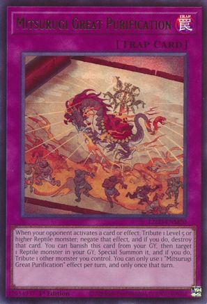 Mitsurugi Great Purification (L26D-ENM20) - Legendary Modern Decks 2026 1st Edition Legendary Modern Decks 2026 Yugioh Single Squirtle Squad Card Shop.