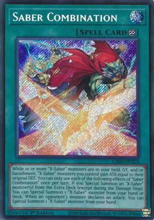 Saber Combination (Secret Rare) (L26D-ENX25) - Legendary Modern Decks 2026 1st Edition Legendary Modern Decks 2026 Yugioh Single Squirtle Squad Card Shop.