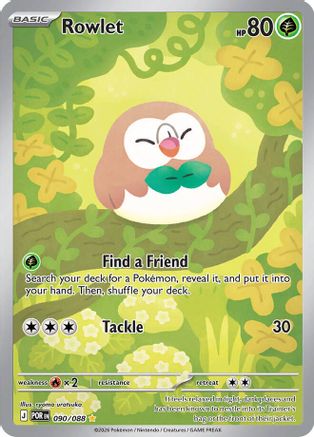 Rowlet 090/088 – Perfect Order – Illustration Rare Pokémon Card
