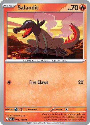 Salandit 015 - Reverse Holofoil ME03 Perfect Order - Common ME03: Perfect Order Pokemon Single Squirtle Squad Card Shop.
