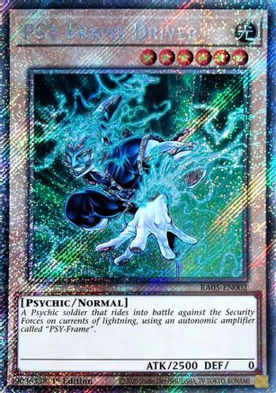 PSY-Frame Driver (Platinum Secret Rare) (RA05-EN002) - Rarity Collection 5 1st Edition Rarity Collection 5 Yugioh Single Squirtle Squad Card Shop.