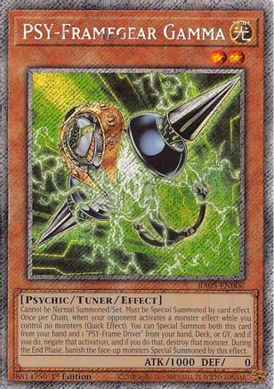 PSY-Framegear Gamma (Platinum Secret Rare) (RA05-EN006) - Rarity Collection 5 1st Edition Rarity Collection 5 Yugioh Single Squirtle Squad Card Shop.