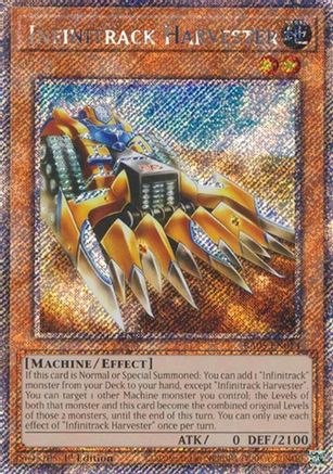 Infinitrack Harvester (Platinum Secret Rare) (RA05-EN014) - Rarity Collection 5 1st Edition Rarity Collection 5 Yugioh Single Squirtle Squad Card Shop.